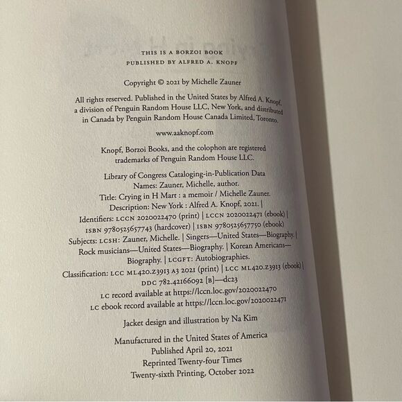 Crying in H Mart: A Memoir by Michelle Zauner Hardcover Book - Picture 6 of 11